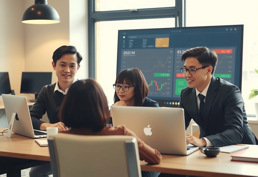 Studio founders in early office